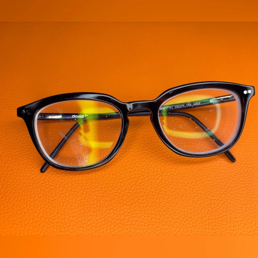 David Jones Black Square Frame Vision Prescription Glasses 2161 49/71 140‎ C853